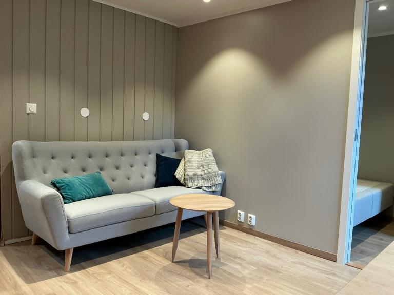Sofa på stuekrok